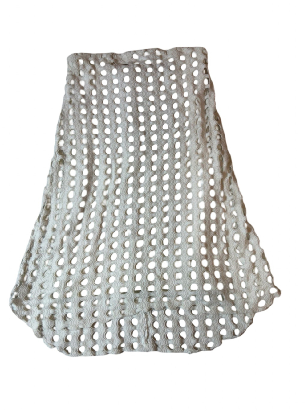 Silvia Tcherassi White Eyelet Lace High Low Midi Size Medium